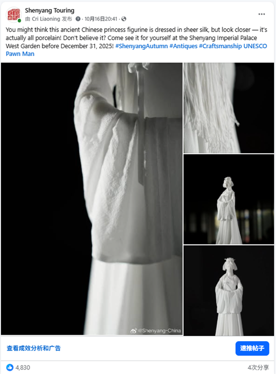 沈阳文旅如何“圈粉”海外?美食、白瓷与秋色引爆海外社交媒体_fororder_文旅海外3