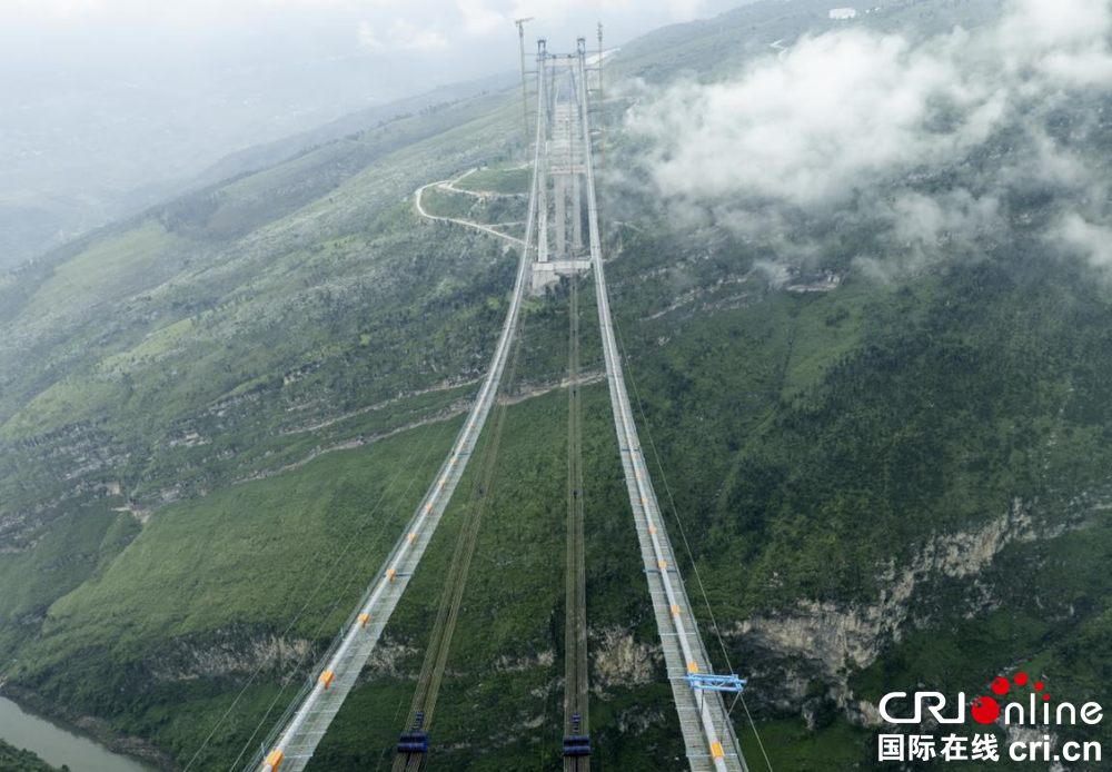 安盘高速天门特大桥已完成主缆施工_fororder_图片3