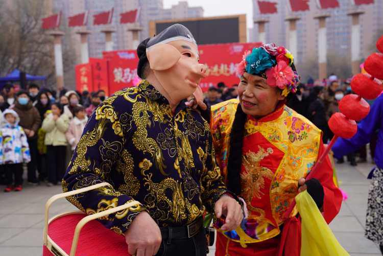 图片默认标题_fororder_民间秧歌表演。摄影 王磊