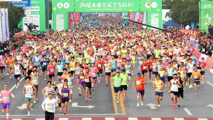 四万跑友掠过春天的咸宁仙桃荆州