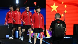 伦敦世乒赛团体赛：中国男队战胜澳大利亚队晋级16强