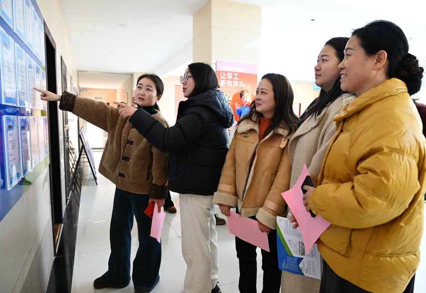 信阳新县:“职引未来”汇聚人才力量_fororder_查看招聘信息(焦汉平 摄)