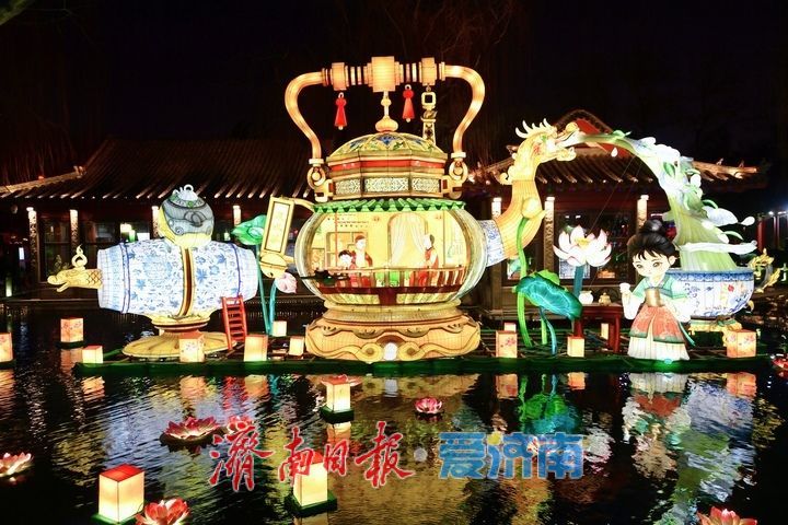 灯火璀璨年味浓,济南市第45届天下第一泉迎春花灯会进行试亮灯_fororder_【济南市第45届天下第一泉迎春花灯会】15