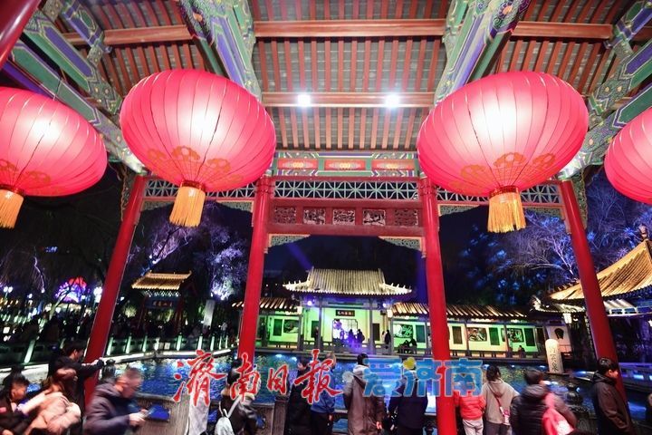 灯火璀璨年味浓,济南市第45届天下第一泉迎春花灯会进行试亮灯_fororder_【济南市第45届天下第一泉迎春花灯会】2