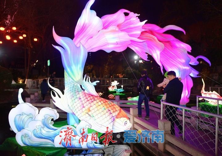 灯火璀璨年味浓,济南市第45届天下第一泉迎春花灯会进行试亮灯_fororder_【济南市第45届天下第一泉迎春花灯会】9