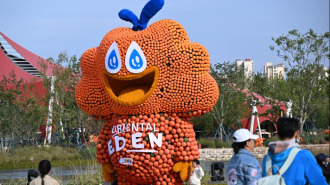 青岛：“南瓜王国”吸引游客