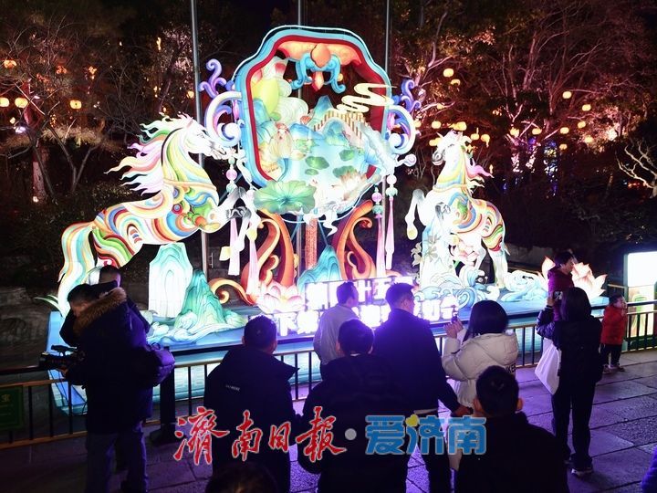 灯火璀璨年味浓,济南市第45届天下第一泉迎春花灯会进行试亮灯_fororder_【济南市第45届天下第一泉迎春花灯会】5