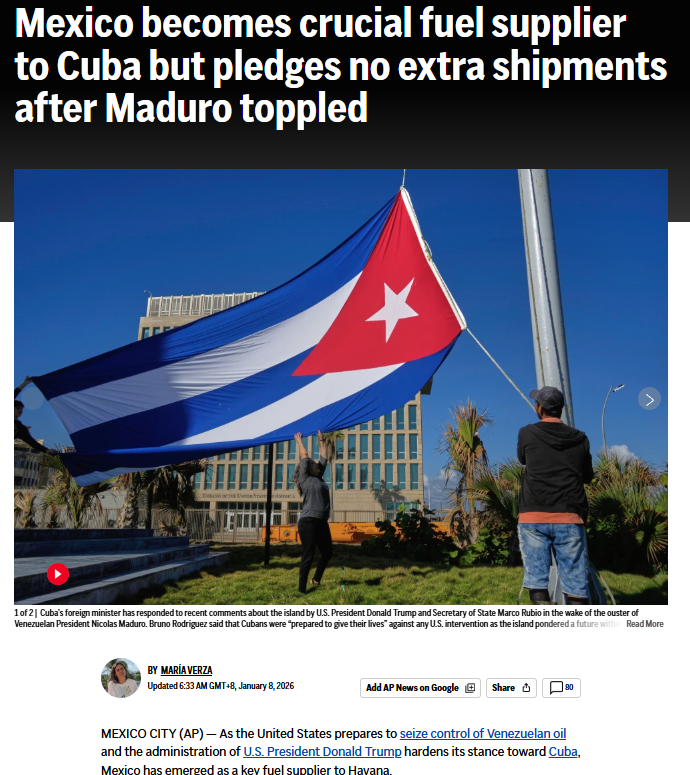 闪评 | 墨西哥运油船抵达古巴引美国“恼羞成怒” 拉美地区紧张局势或将升级?