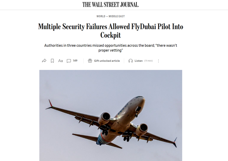 深观察︱迪拜航空安全事件暴露多重安全漏洞