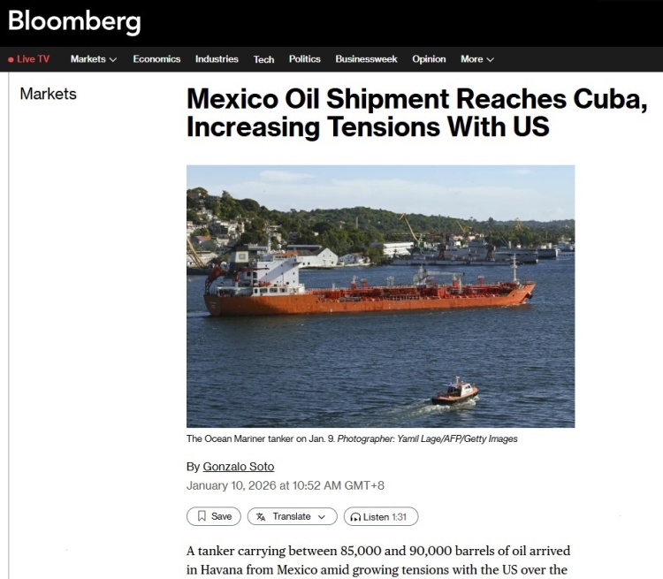 闪评 | 墨西哥运油船抵达古巴引美国“恼羞成怒” 拉美地区紧张局势或将升级?