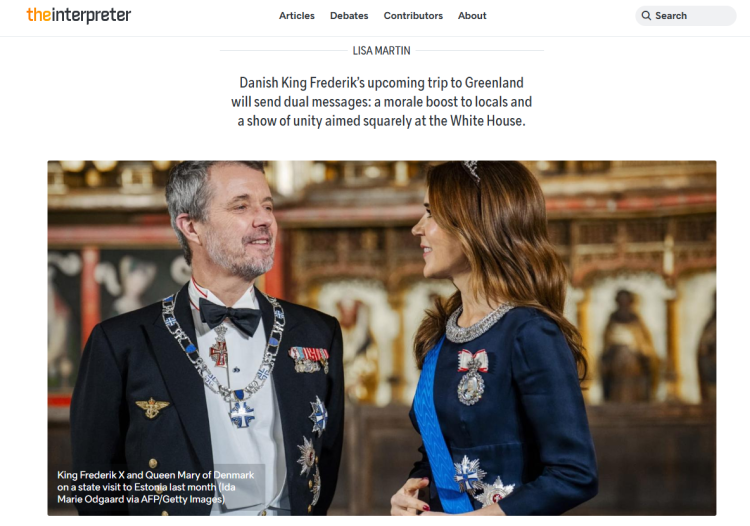 全球媒体聚焦 | 多国媒体:丹麦国王访问格陵兰岛 “在困难时期提振士气”