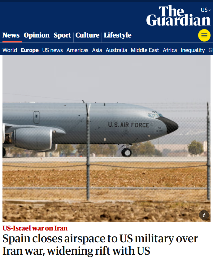 资讯很有料|对美以军机关闭领空 西班牙何以成为欧洲反战“硬气”担当?_fororder_3