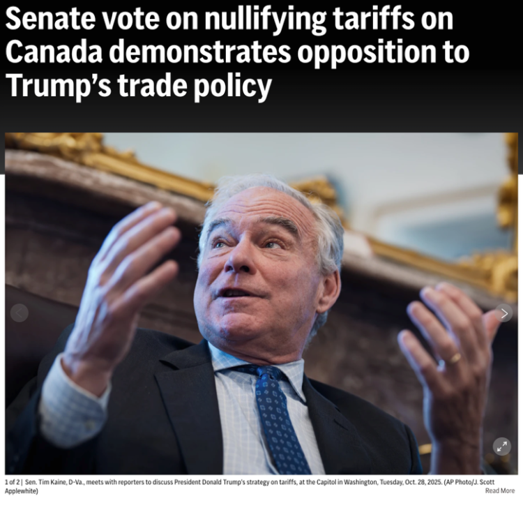 北美观察丨一周三连投 美参院围堵白宫关税政策