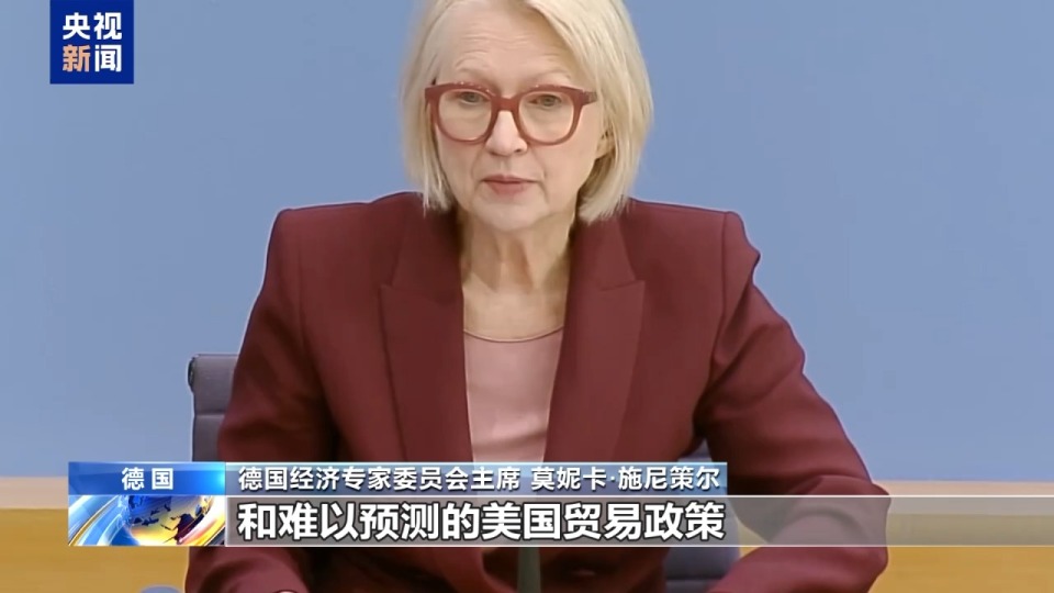 视频丨德国经济专家委员会:美关税政策阻碍德国经济复苏
