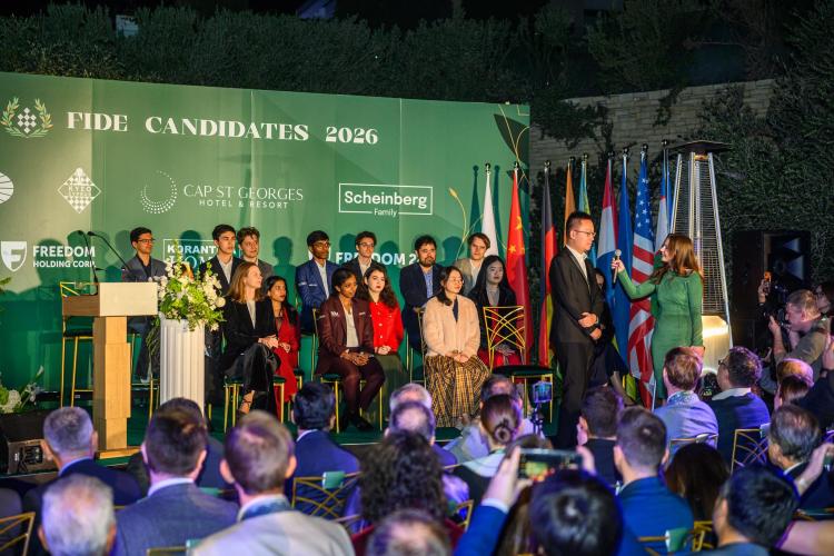 佳叙佳议 | 2026国际象棋世界冠军候选人赛首轮:三位中国棋手平稳开局!_fororder_111111111111