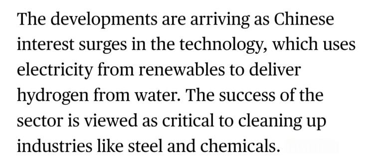 全球媒体聚焦 | 彭博社:中国“十五五”期间将支持绿色氢能加速发展
