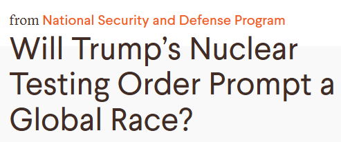 闪评丨再提重启核试验 美核试验“箭在弦上”?