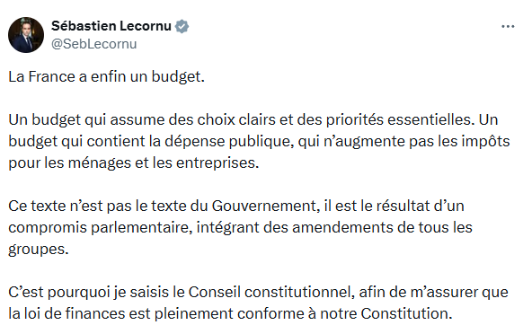 闪评 | 闯关不易 落地更难 法国2026国家预算案面临现实困境