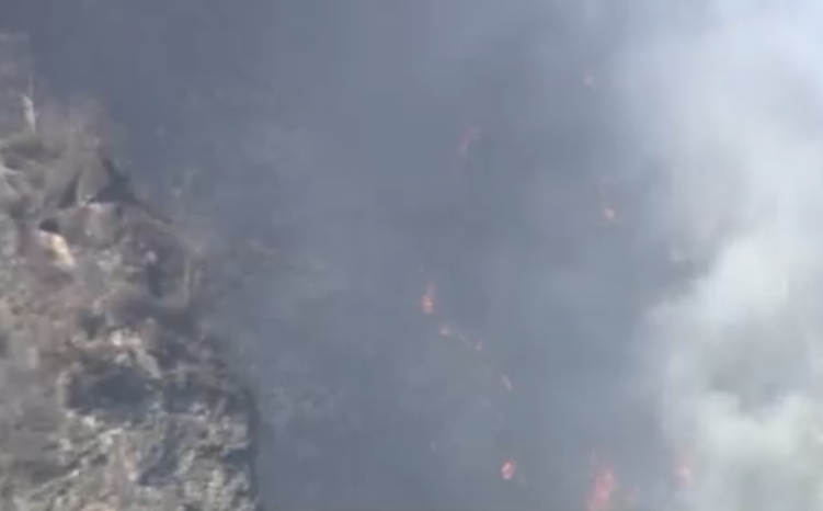 日本妙义山火灾仍在蔓延 超30公顷林地被烧毁