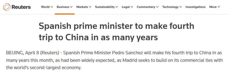 全球媒体聚焦 | 多国媒体关注西班牙首相访华:“西班牙看到了与中国的‘机遇之窗’”_fororder_1
