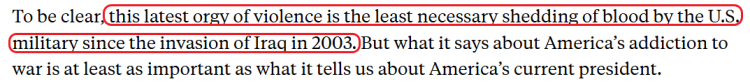 全球媒体聚焦 | 美媒:美国是否已经“对战争上瘾”?