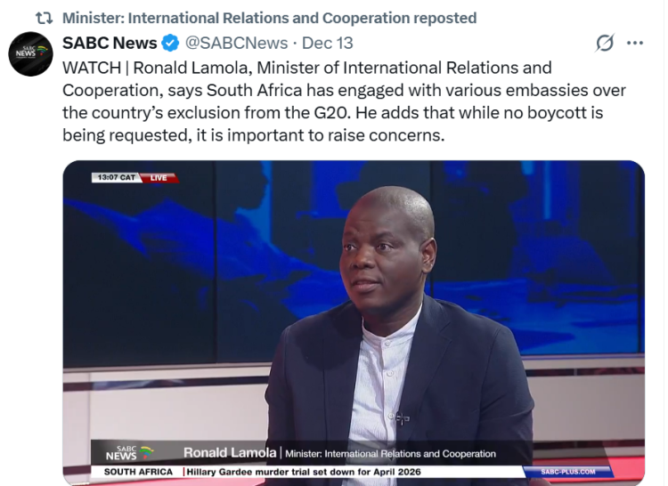 闪评 | 南非称不会呼吁抵制美国G20峰会 两国关系将何去何从?