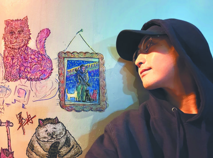 小伙创作“猫咪艺术长廊”_fororder_103102