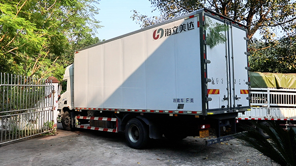 从10吨到1000吨 泸州合江橄榄出口实现“百倍跨越”_fororder_橄榄装车出发(摄影:王易)