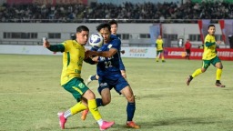 中国莆田VS巴西雅乌足球赛鸣哨开赛