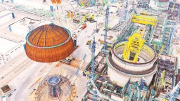 漳州核电3号机组内穹顶吊装成功