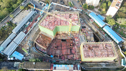 中建一局承建的南昌东湖区医疗和公共卫生能力提升项目全面冲出“正负零”