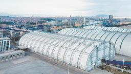 全国首座钢结构硫酸铵仓储棚在湄洲湾港投入使用