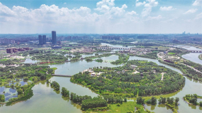 长春：北湖国家湿地公园绿意盎然