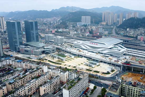 安六铁路六盘水站站前广场即将焕新亮相