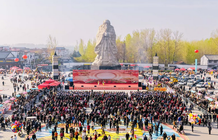 周口鹿邑:非遗展演好戏连台 老子庙会启幕