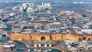 山东乐陵：雪落枣城美如画