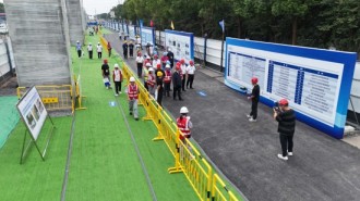 中冶天工北沿江高铁南京北站快速路项目举行开放日 展示智慧绿色建造成果