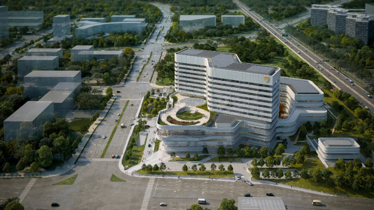 Guangzhou Gobroad Research Hospital tops out