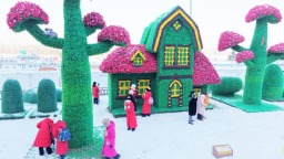 沈阳：冰封美景点燃冬日狂欢