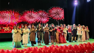 沈师国际教育学院举办中外学生迎双新晚会