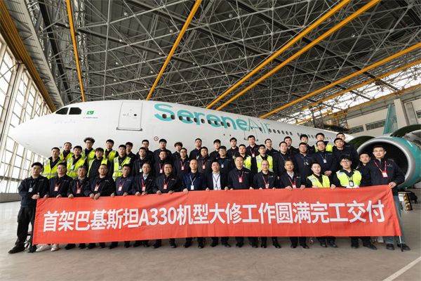 再添“一带一路”国际三方新客户 东北地区首架国际三方宽体机大修出场_fororder_840A8212