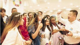 留学生丽珊在大连的第一个中国年