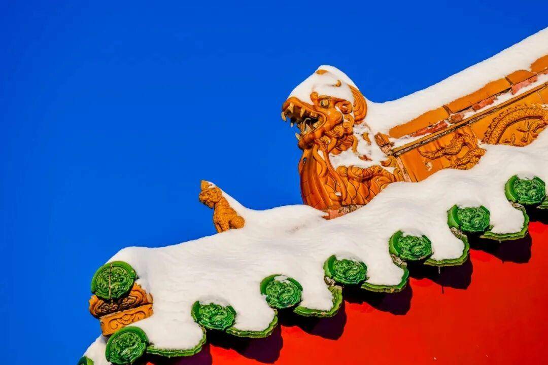 沈阳下雪了，故宫美成诗