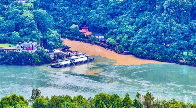 长江西陵峡峡口现 “泾渭分明” 景观_fororder_微信图片_20250701094343