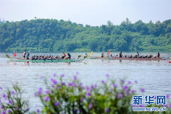 全国65支青少年龙舟队湖北宜昌挥浆