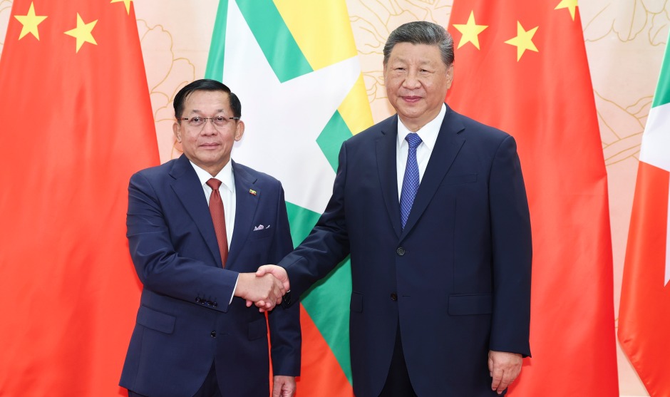 习近平会见缅甸代总统敏昂莱_fororder_上合组织天津峰会丨习近平会见缅甸代总统敏昂莱XxjpsgC000329_20250830_PEPFN0A001.JPG