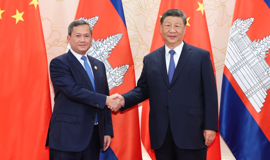 习近平会见柬埔寨首相洪玛奈_fororder_上合组织天津峰会｜习近平会见柬埔寨首相洪玛奈XxjpsgC000324_20250830_PEPFN0A001.JPG