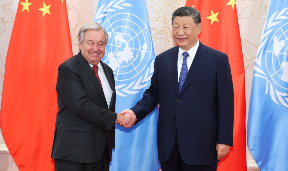 习近平会见联合国秘书长古特雷斯_fororder_上合组织天津峰会丨习近平会见联合国秘书长古特雷斯XxjpsgC000301_20250830_PEPFN0A001.JPG