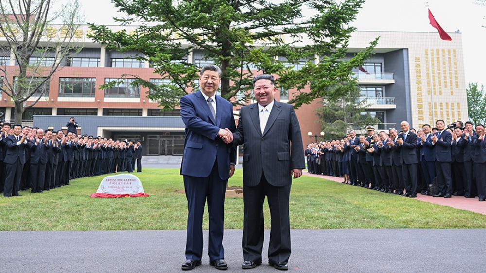 习近平参访朝鲜劳动党中央干部学校_fororder_4444444