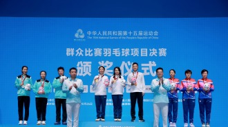 山城首金！重庆组合勇夺全运会群众比赛羽毛球女双冠军